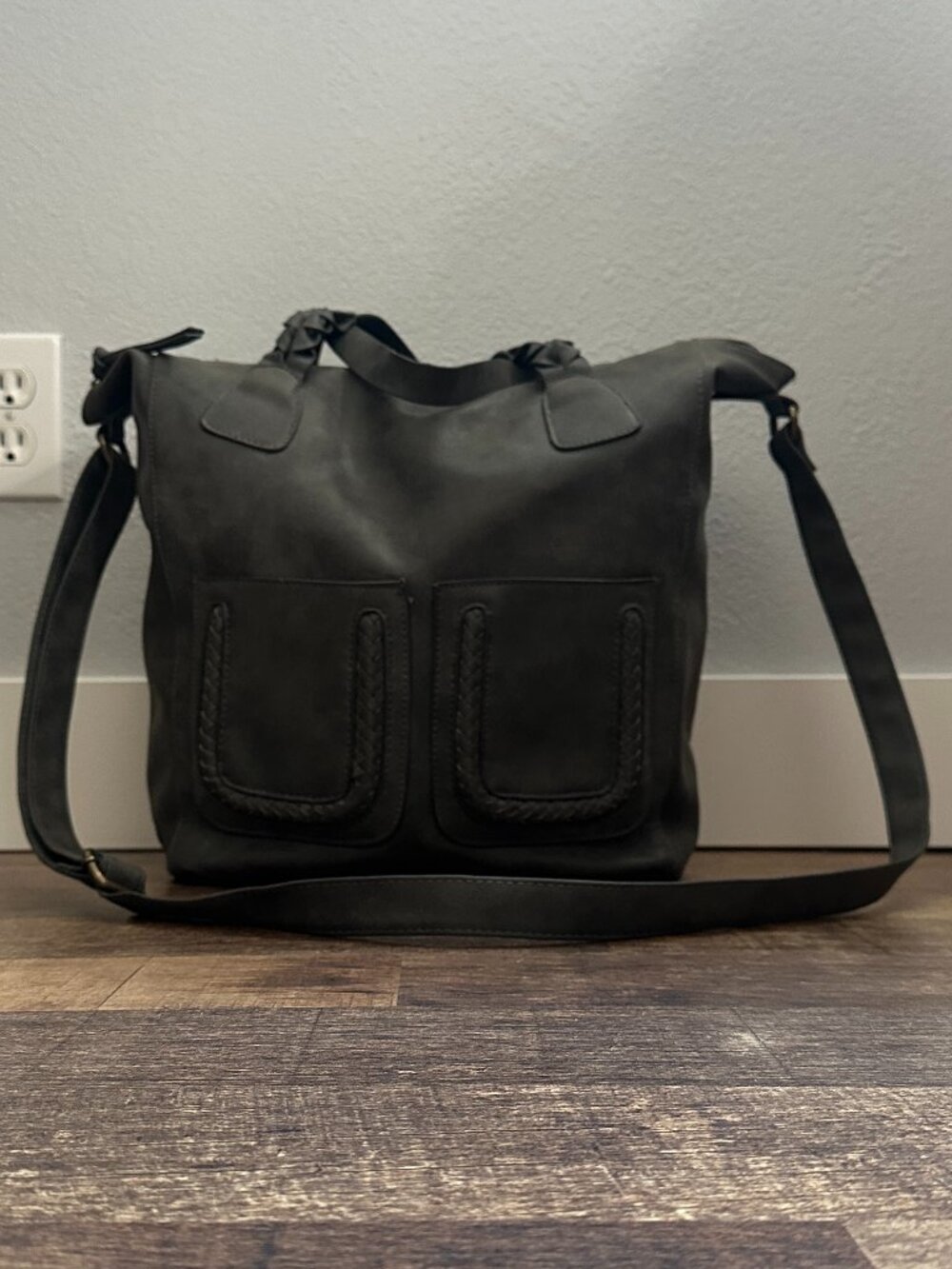 ⭐T-SHIRT & JEANS TOTE BAG / PURSE in Dark Gray⭐